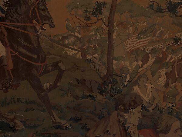 The Battle of Harlem Heights, 1776, Herter Looms, Oil paint on canvas, American
