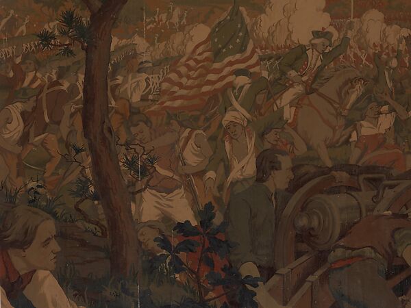 The Battle of Harlem Heights, 1776, Herter Looms, Oil paint on canvas, American