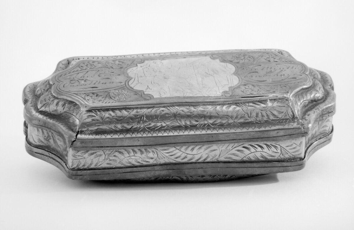 Tobacco box, Brass, copper, Dutch