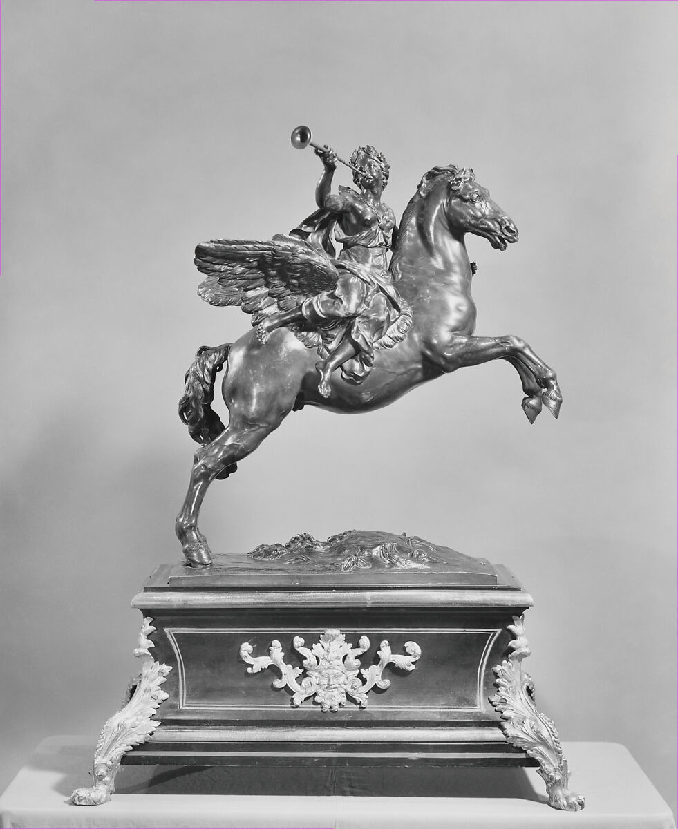 Fame, after a model by Antoine Coysevox (French, Lyons 1640–1724 Paris), Bronze, French 