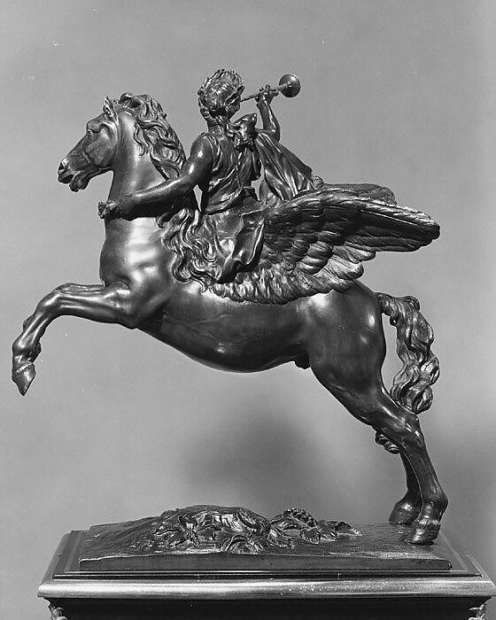 Fame, after a model by Antoine Coysevox (French, Lyons 1640–1724 Paris), Bronze, French