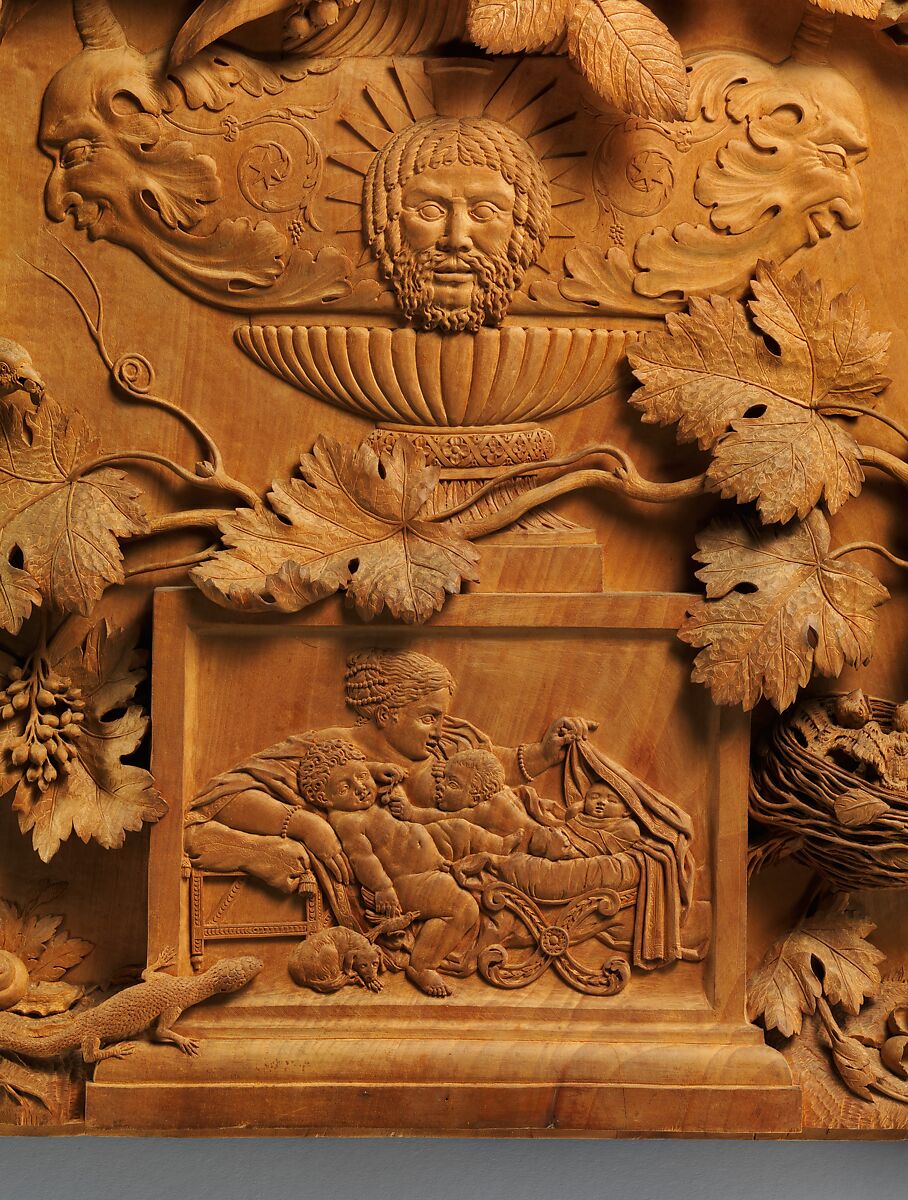 Floral still-life relief, Aubert Henri Joseph Parent (French, Cambrai 1753–1835 Valenciennes), Limewood, French