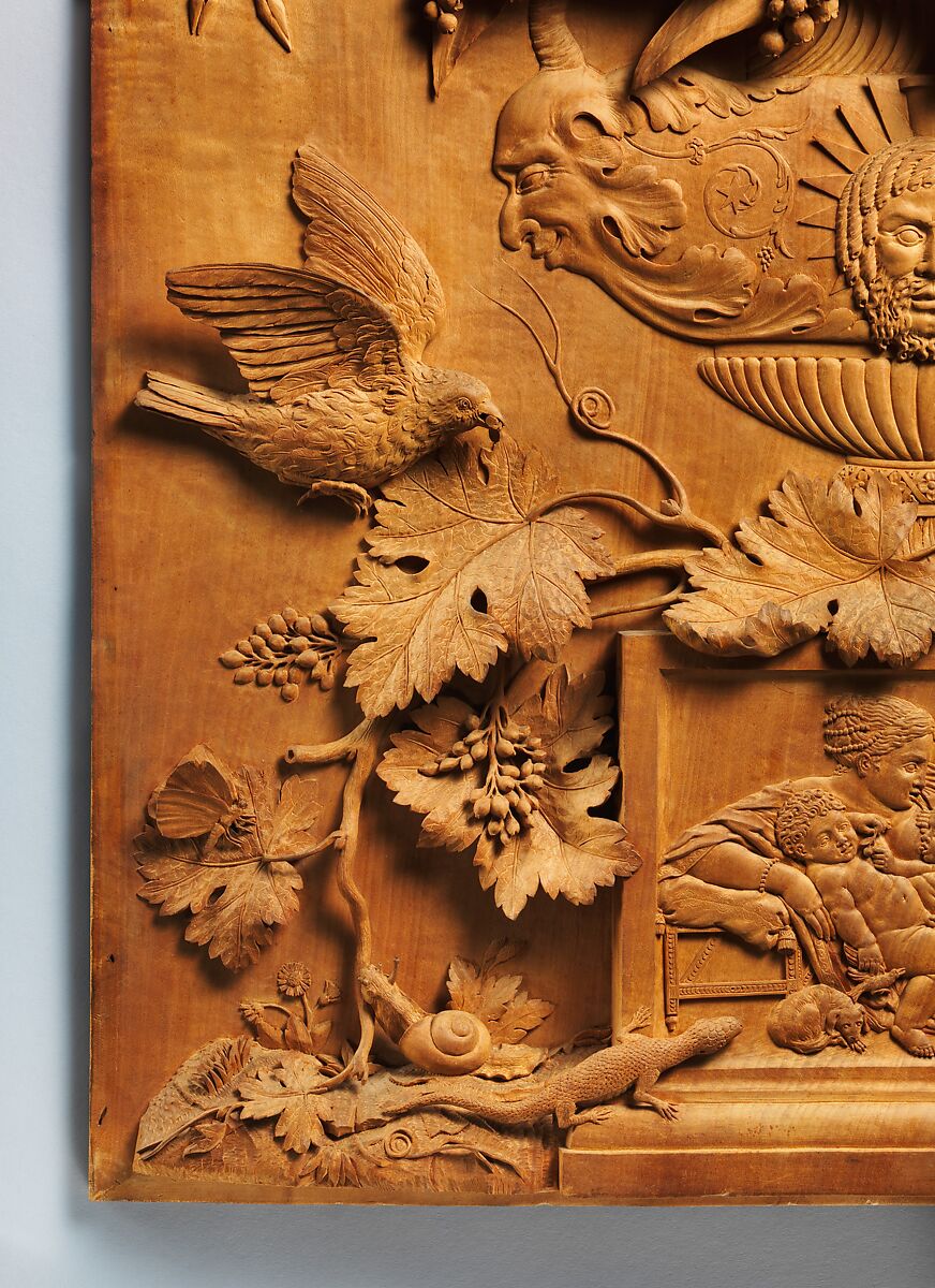 Floral still-life relief, Aubert Henri Joseph Parent (French, Cambrai 1753–1835 Valenciennes), Limewood, French