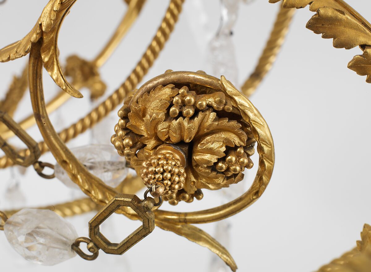 Twenty-four-light chandelier (lustre) (one of a pair), Gilt bronze, rock crystal, French