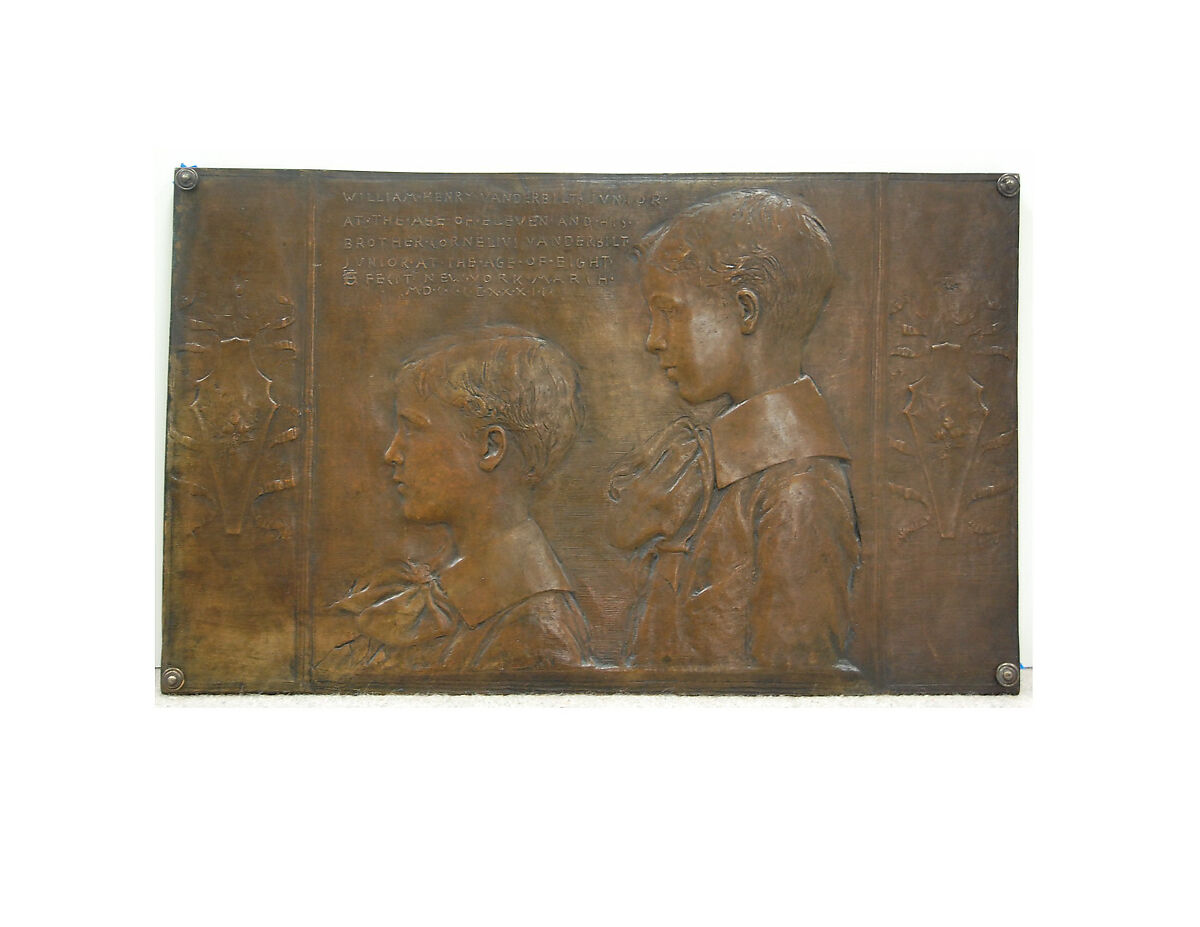 William Henry II and Cornelius Vanderbilt III, Augustus Saint-Gaudens (American, Dublin 1848–1907 Cornish, New Hampshire), Bronze, American 