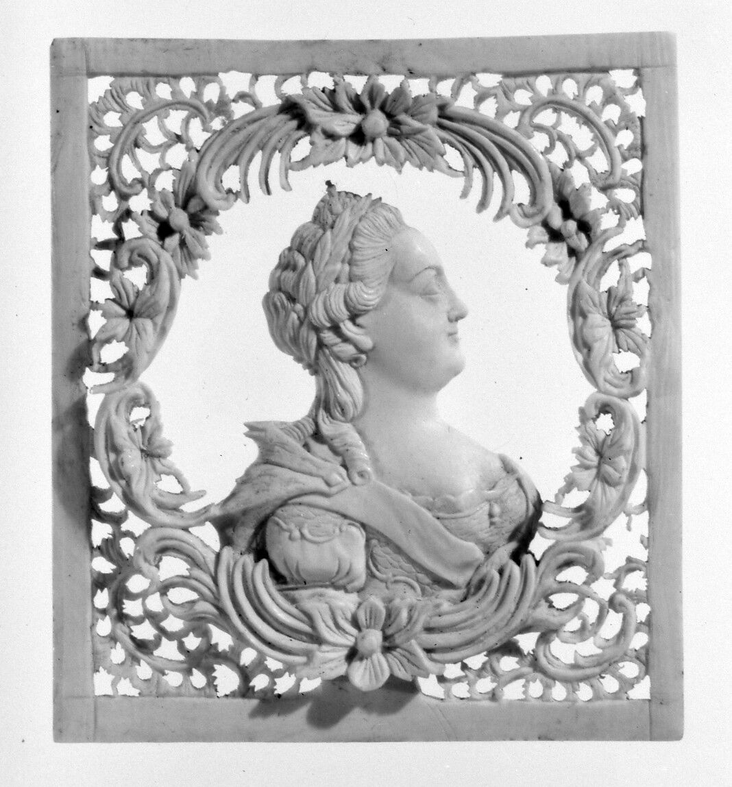 Catherine II (Catherine the Great), Walrus ivory, Russian, Kholmogory 