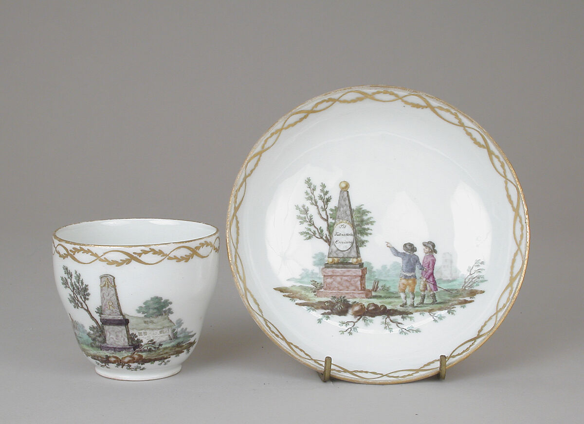 Cup and saucer, Royal Porcelain Manufactory (Danish, 1775–present), Hard-paste porcelain, Danish, Copenhagen 