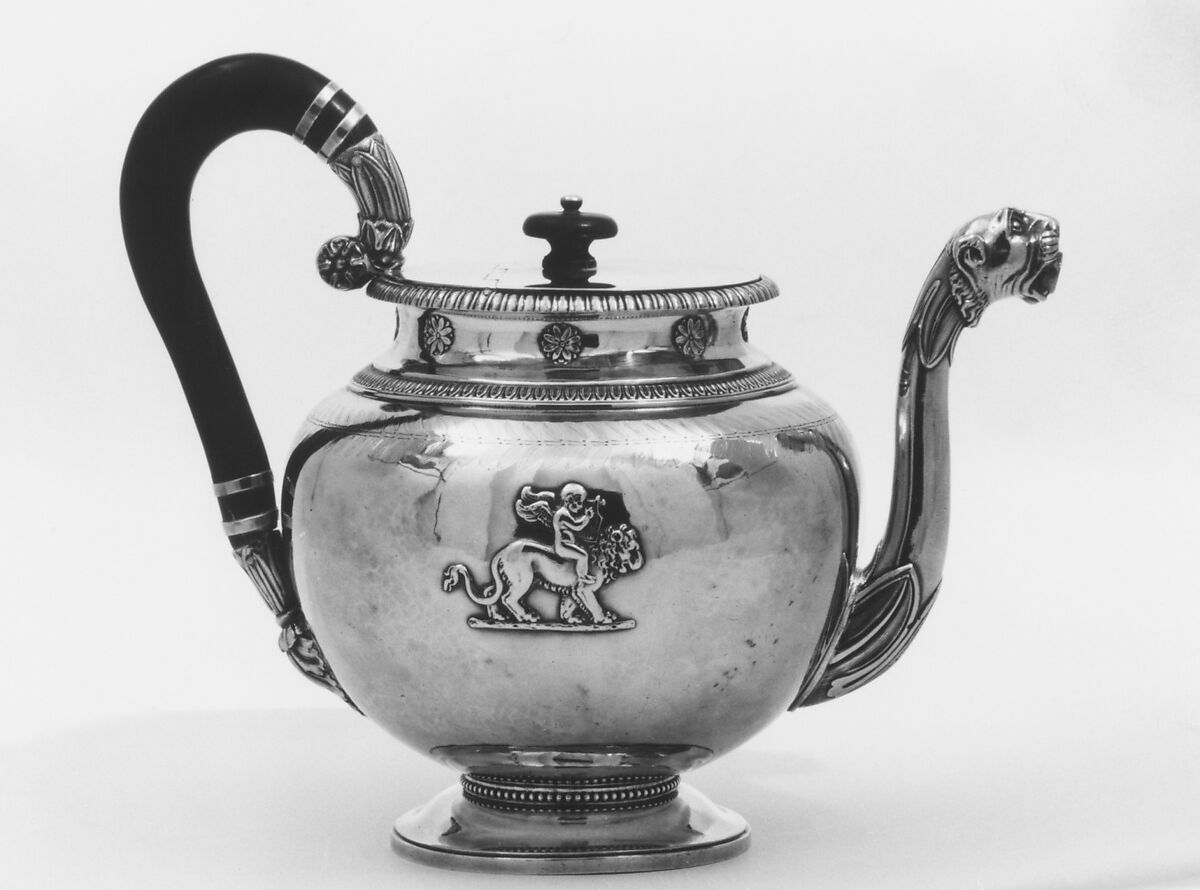 Teapot, Jean-Baptiste-Claude Odiot (French, 1763–1850), Silver, French, Paris 
