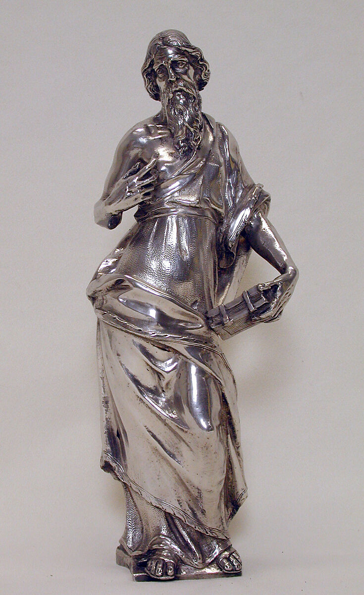 Figure of a Saint, Attributed to Francesco Mochi (1580–1654), Silver, Italian, Rome 