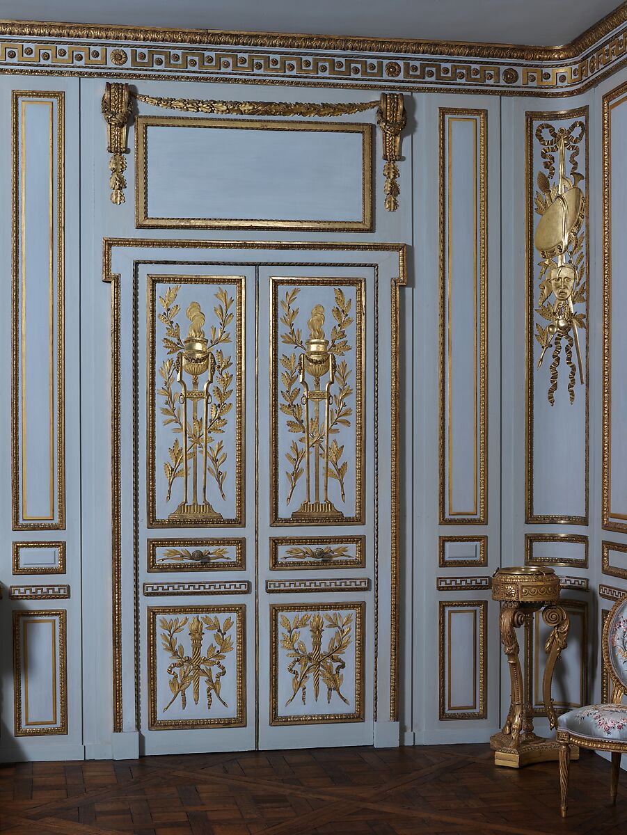 Boiserie from the Hôtel de Cabris, Grasse, Carved, painted, and gilded oak, French, Paris