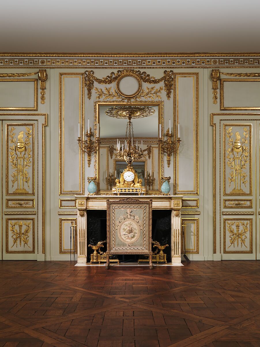 Boiserie from the Hôtel de Cabris, Grasse, Carved, painted, and gilded oak, French, Paris