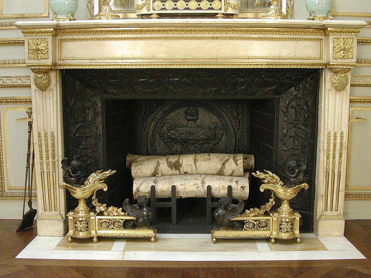 Chimneypiece, Carrara marble, gilt bronze, French, Paris