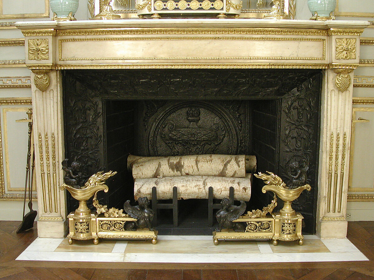 Chimneypiece, Carrara marble, gilt bronze, French, Paris 