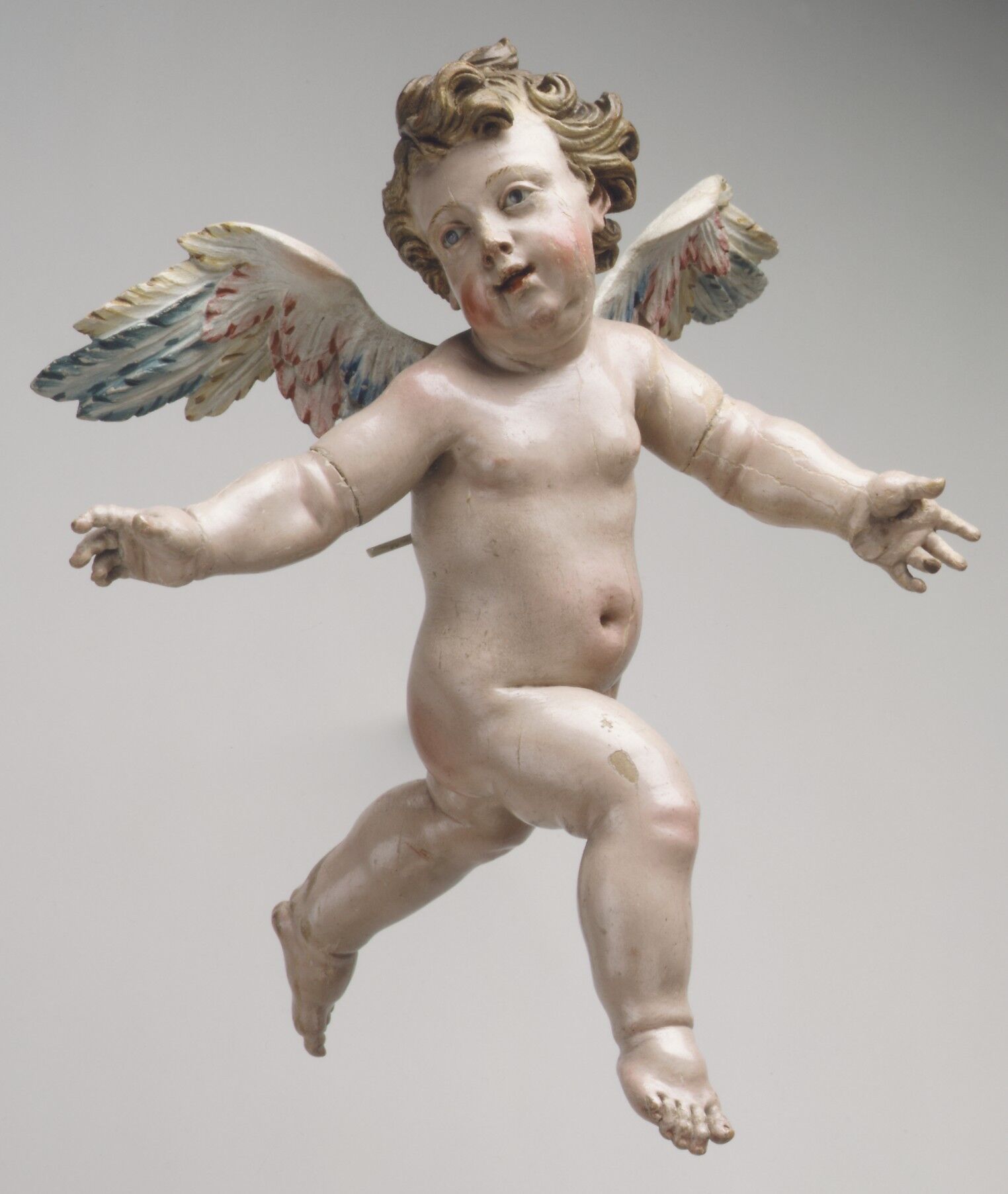 Winged Cherub琴弾天使1870sブロンズ彫刻FoundryMarks source