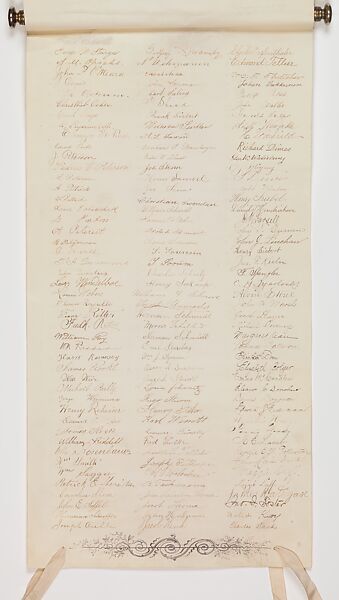 Scroll, Tiffany &amp; Co. (American, New York, NY, 1837–present), parchment and brass, American