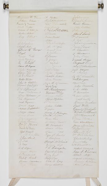 Scroll, Tiffany &amp; Co. (American, New York, NY, 1837–present), parchment and brass, American
