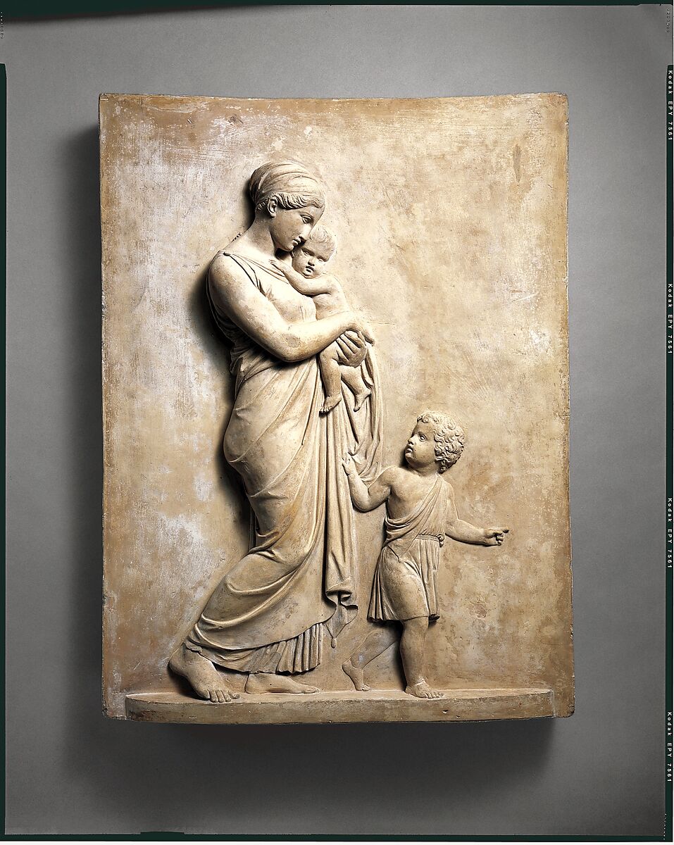 Christian Charity, After a composition by Bertel Thorvaldsen (Danish, Copenhagen 1770–1844 Copenhagen), Terracotta, Danish 