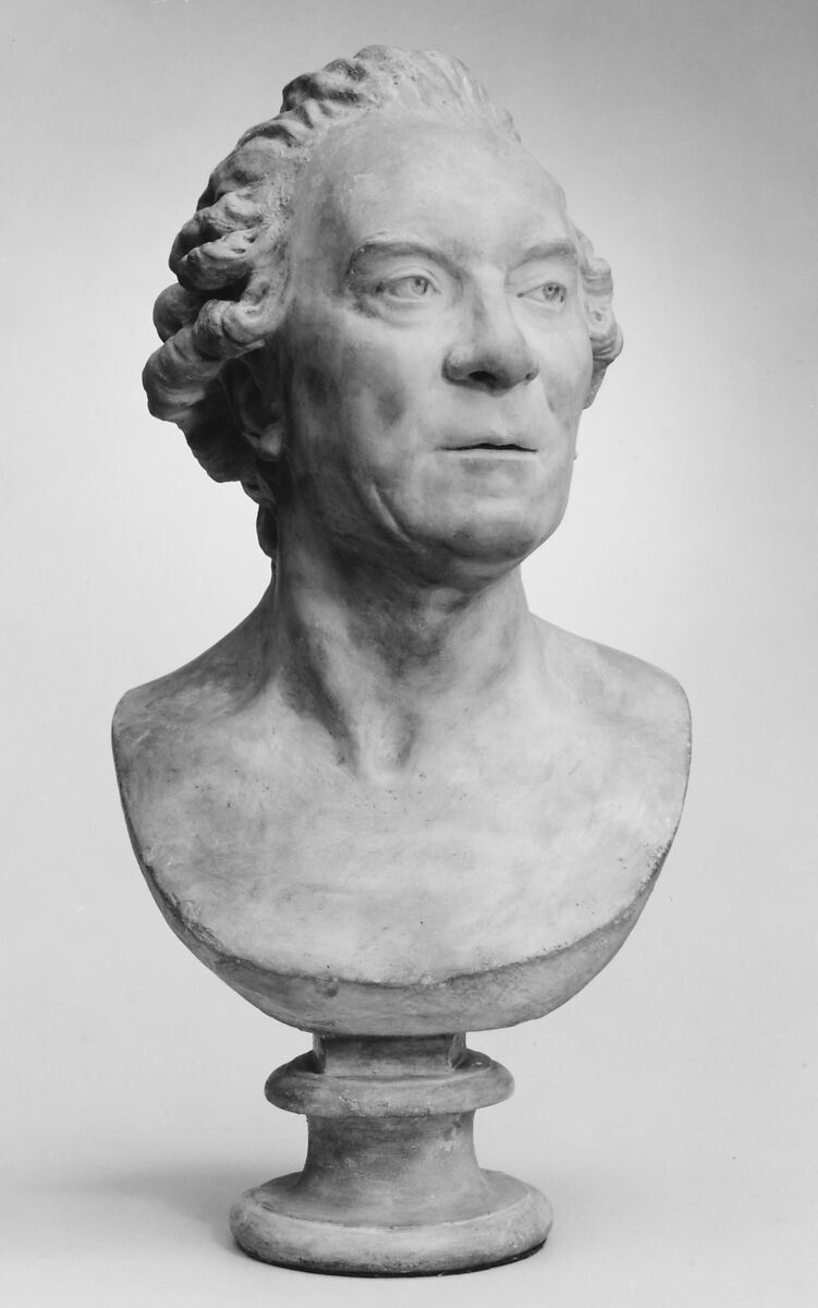 Georges-Louis-Leclerc, comte de Buffon (1707–1788), Jean Antoine Houdon (French, Versailles 1741–1828 Paris), Tinted stucco, French 