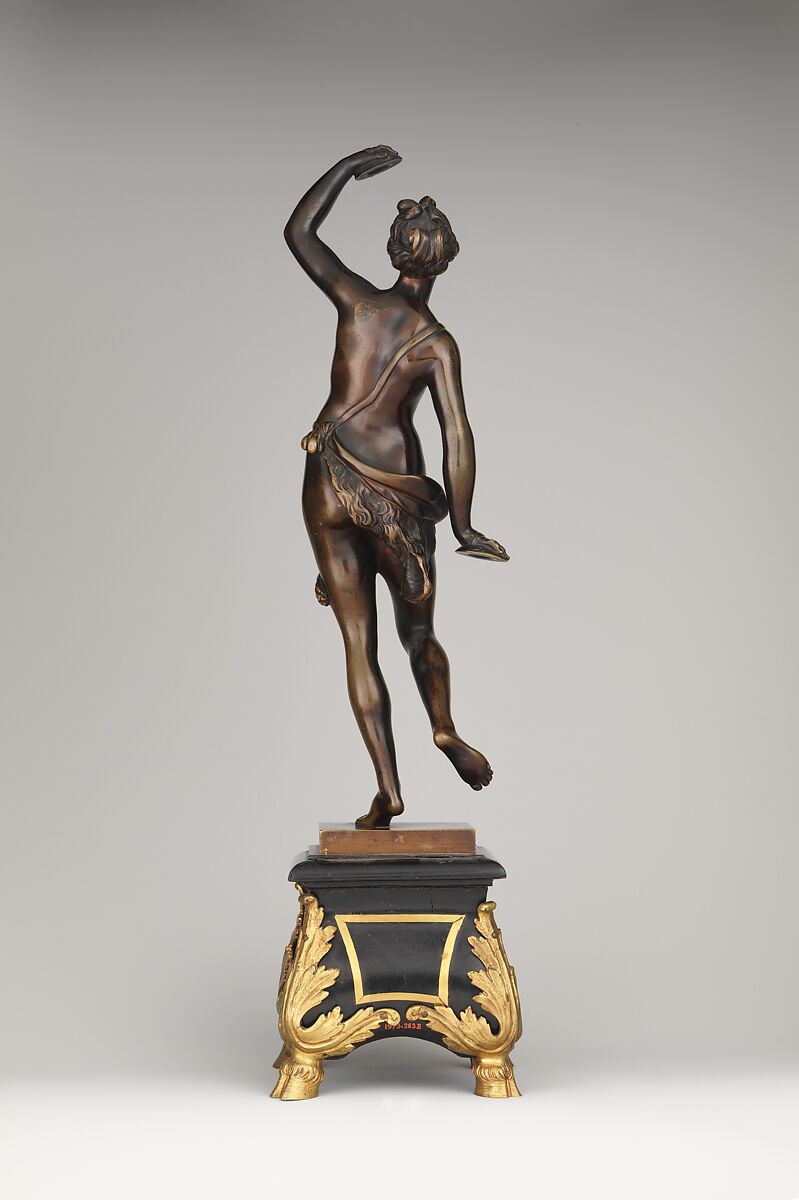 Bacchante, After a model by Robert Le Lorrain (French, 1666–1743), Bronze, on an ebony and gilt-bronze base, French