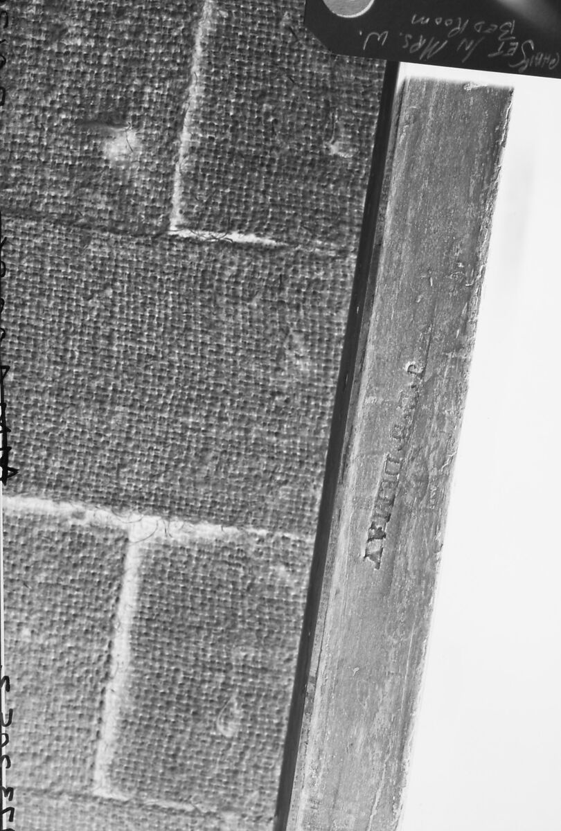 Armchair (Bergère à la reine) (one of a pair) (part of a set), Jean-Baptiste-Bernard Demay (1759–1849, master 1784), Carved and gilded walnut, modern silk lampas, French