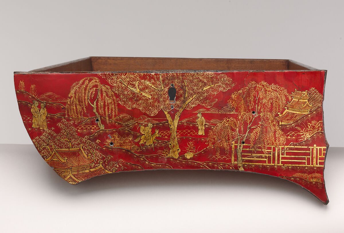 Writing table (bureau plat), Gilles Joubert (French, ca. 1689–1775), Lacquered oak, gilt-bronze mounts, lined with modern leather, French, Paris