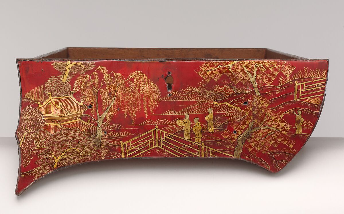 Writing table (bureau plat), Gilles Joubert (French, ca. 1689–1775), Lacquered oak, gilt-bronze mounts, lined with modern leather, French, Paris