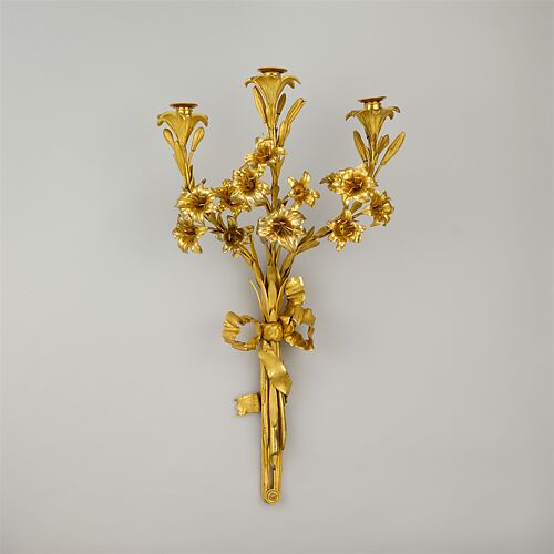 Pair of three-light sconces (bras de lumière)