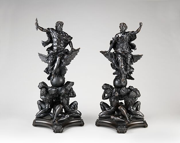 Andiron with figure of Jupiter (chenet) (one of a pair)