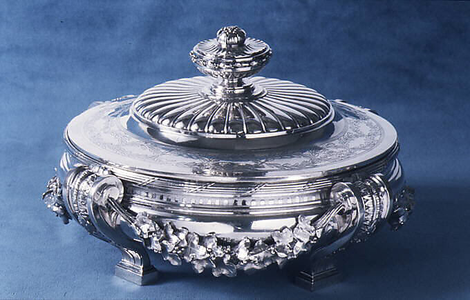 Dish with cover and liner, Jacques-Nicolas Roettiers (1736–1788, master 1765, retired 1777), Silver, French, Paris