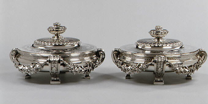 Dish with cover and liner, Jacques-Nicolas Roettiers (1736–1788, master 1765, retired 1777), Silver, French, Paris