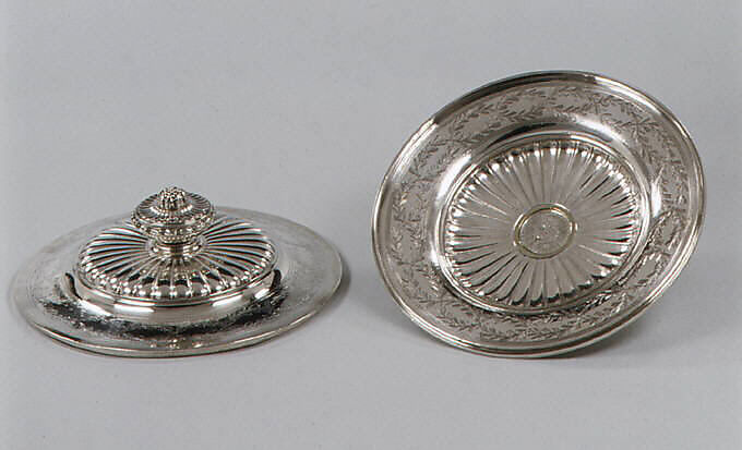 Dish with cover and liner, Jacques-Nicolas Roettiers (1736–1788, master 1765, retired 1777), Silver, French, Paris