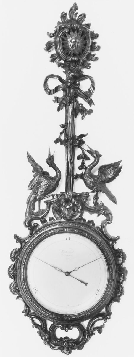 Barometer, John Whitehurst (British, 1713–1788), Mahogany, British, London