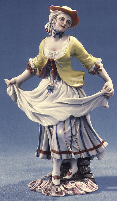 Dancing girl (Columbine), Doccia Porcelain Manufactory (Italian, 1737–1896), Soft-paste porcelain, Italian, Florence 