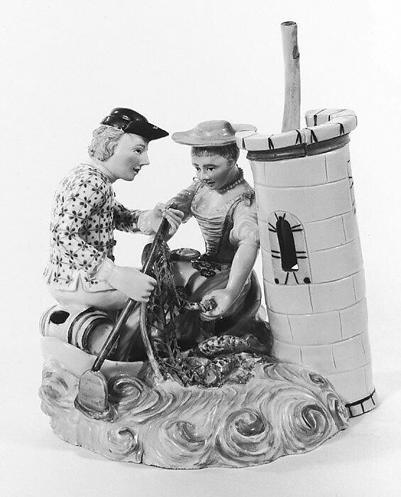Youth and girl, Ansbach Pottery and Porcelain Manufactory (German, 1758–1860), Hard-paste porcelain, German, Ansbach 