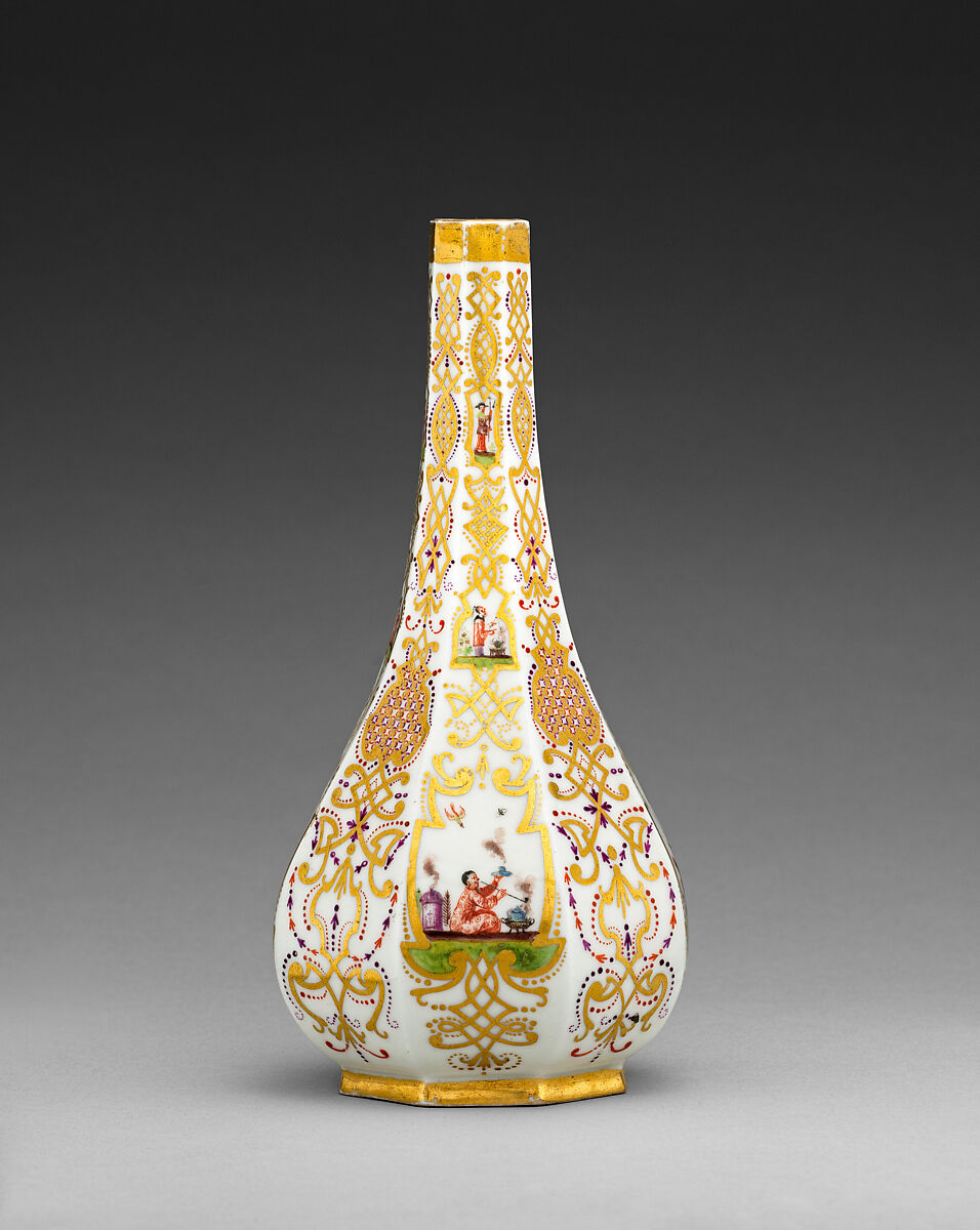Bottles (3), Meissen Manufactory (German, 1710–present), Hard-paste porcelain, German, Meissen and Augsburg