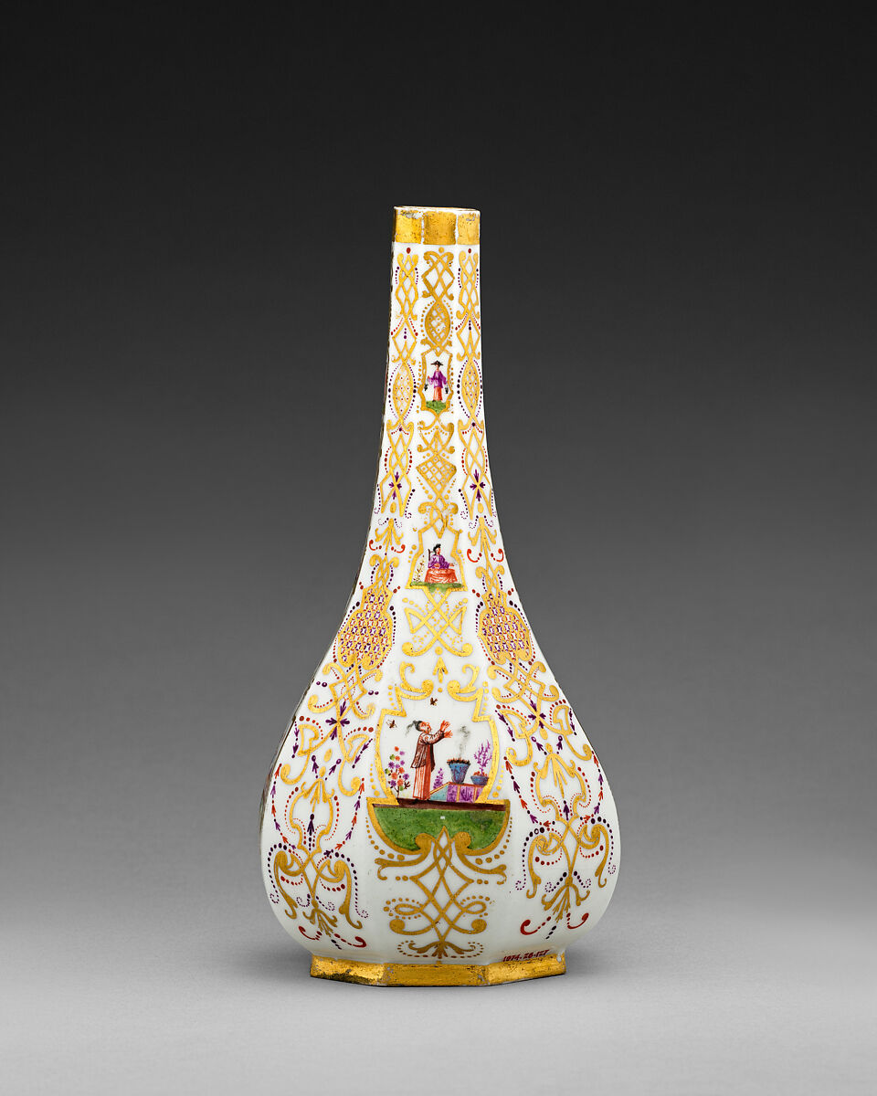 Bottles (3), Meissen Manufactory (German, 1710–present), Hard-paste porcelain, German, Meissen and Augsburg