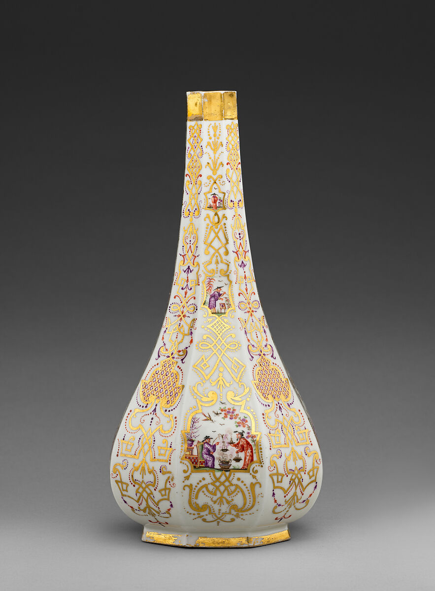 Bottles (3), Meissen Manufactory (German, 1710–present), Hard-paste porcelain, German, Meissen and Augsburg