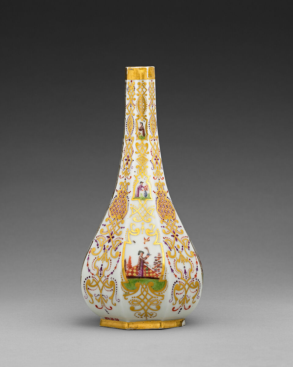 Bottles (3), Meissen Manufactory (German, 1710–present), Hard-paste porcelain, German, Meissen and Augsburg