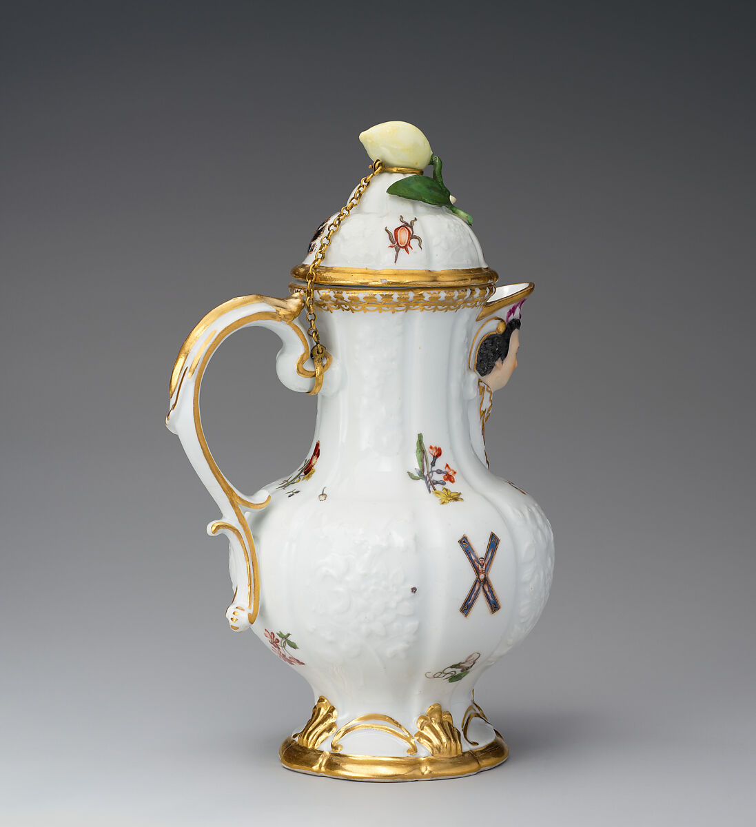 Mustard pot, Meissen Manufactory (German, 1710–present), Hard-paste porcelain, German, Meissen