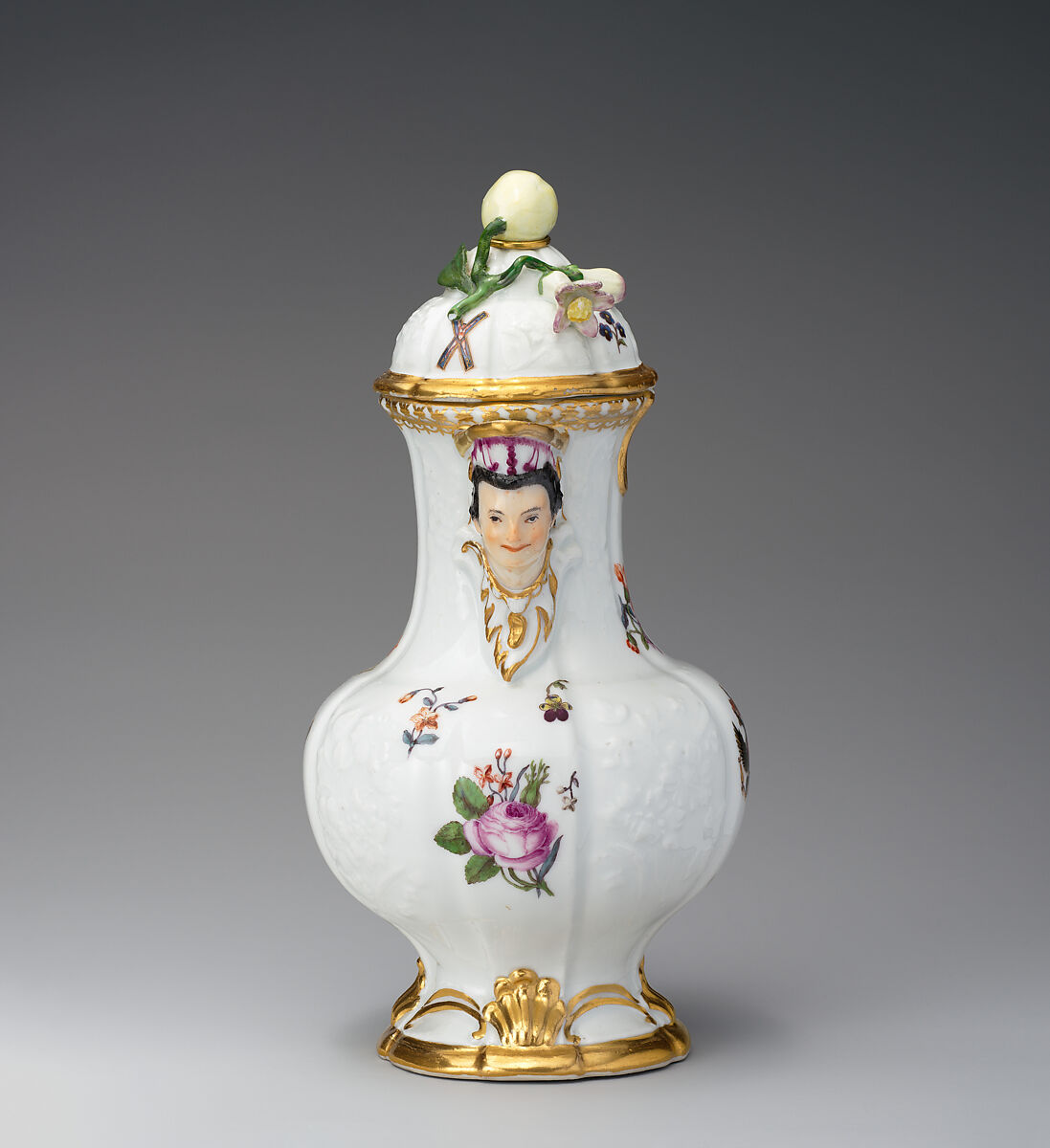 Mustard pot, Meissen Manufactory (German, 1710–present), Hard-paste porcelain, German, Meissen