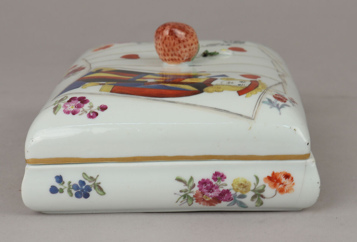 Box with eighty-one game counters, Meissen Manufactory (German, 1710–present), Hard-paste porcelain, German, Meissen