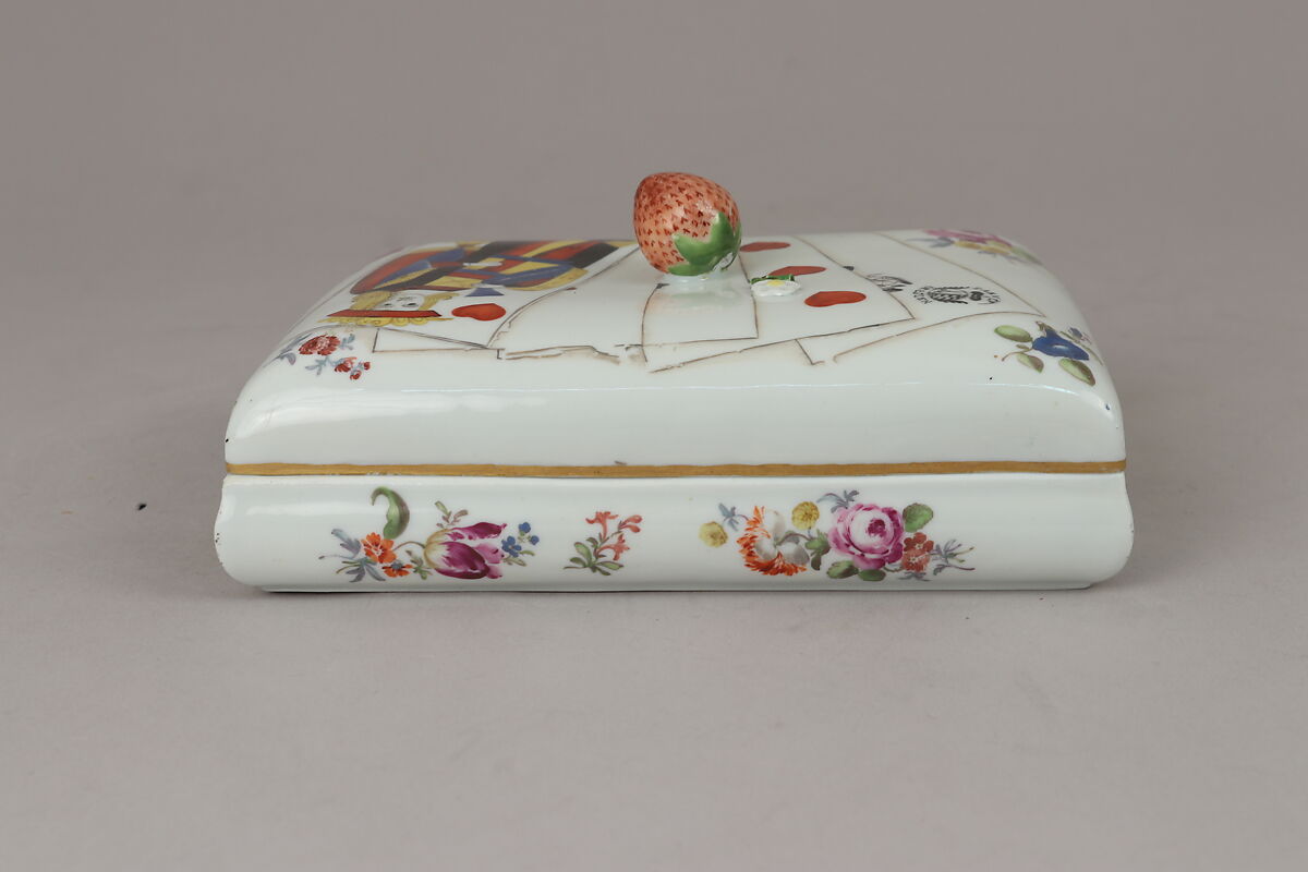 Box with eighty-one game counters, Meissen Manufactory (German, 1710–present), Hard-paste porcelain, German, Meissen