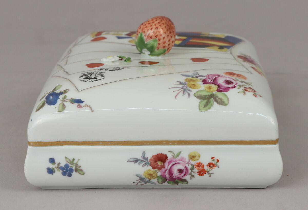 Box with eighty-one game counters, Meissen Manufactory (German, 1710–present), Hard-paste porcelain, German, Meissen