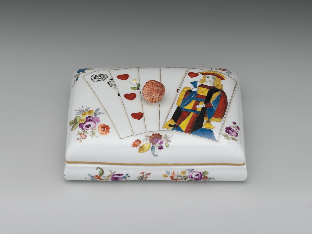 Box with eighty-one game counters, Meissen Manufactory (German, 1710–present), Hard-paste porcelain, German, Meissen