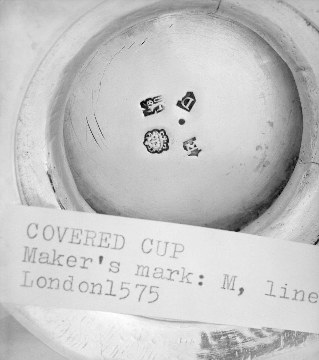 Cup with cover, M., London (active ca. 1581–1586), Silver, partly gilded, British, London