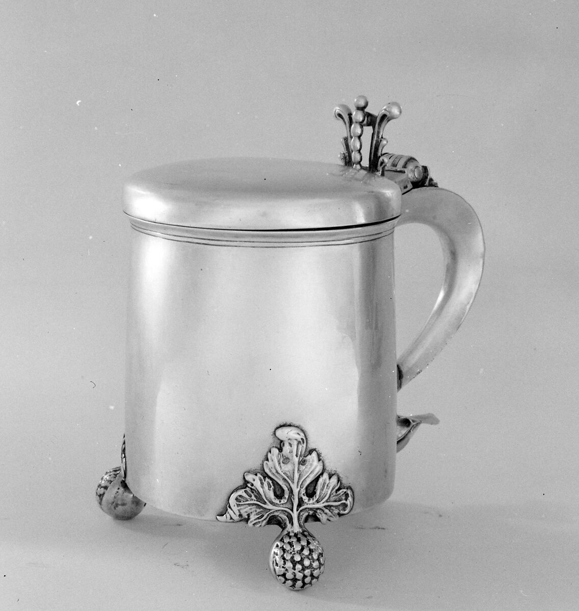 Tankard, ? M., provincial England (ca. 1670), Silver, British, possibly Hull 