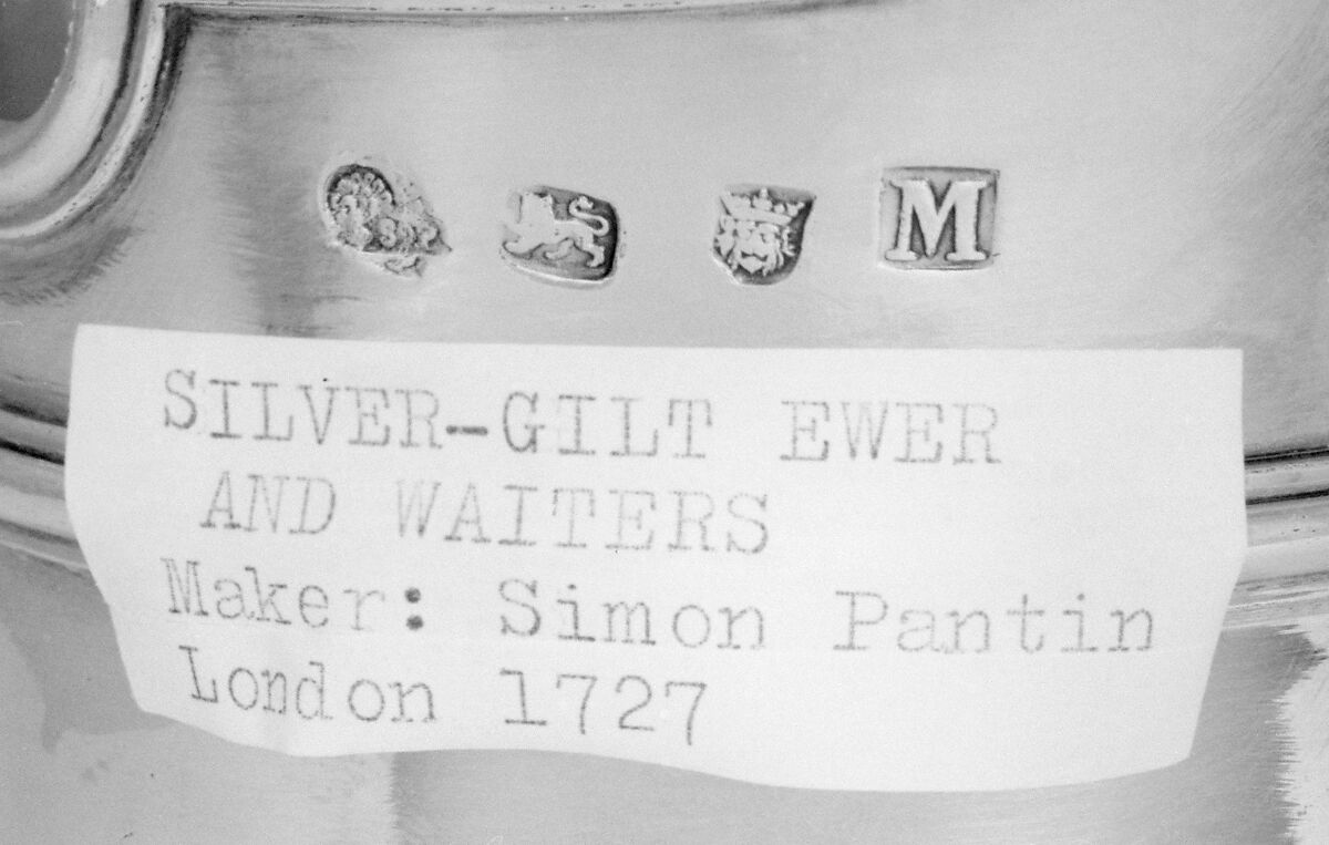 Ewer (part of a set), Simon Pantin I (British, ca. 1672–1728), Silver gilt, British, London