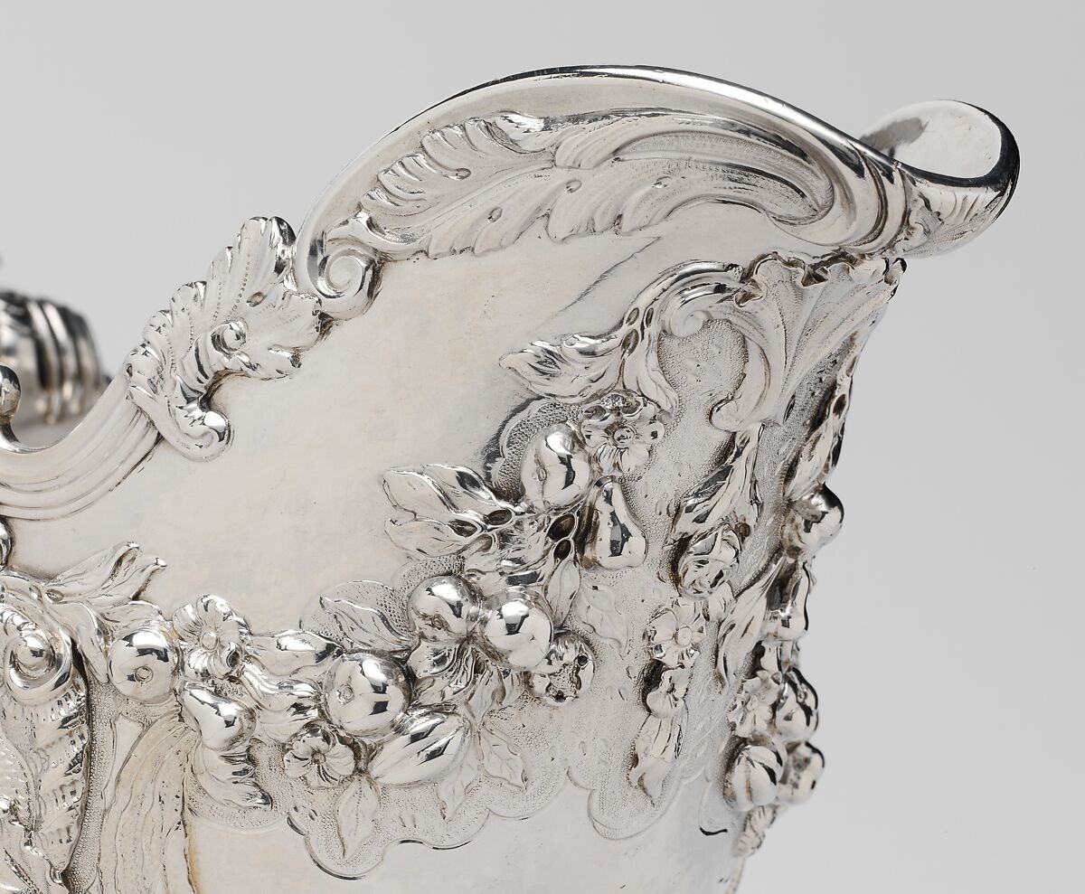 Sauceboat, Charles Frederich Kandler (active 1735, died 1778), Silver, British, London