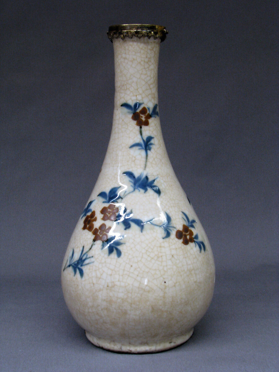 Vase, Silver gilt, pottery, British mount and Korean ceramic 