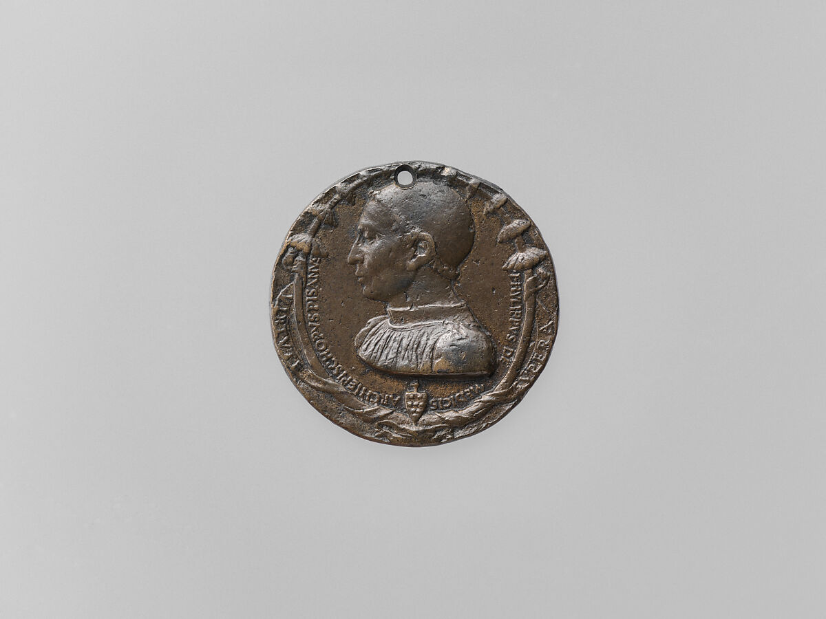 The Resurrection of the Dead and the Last Judgment (reverse); Portrait Medal of Filippo de' Medici, Archbishop of Pisa (obverse), Bertoldo di Giovanni (Italian, born Florence (?) ca. 1430–40, died 1491 Poggio a Caiano), Bronze, Italian, Florence 